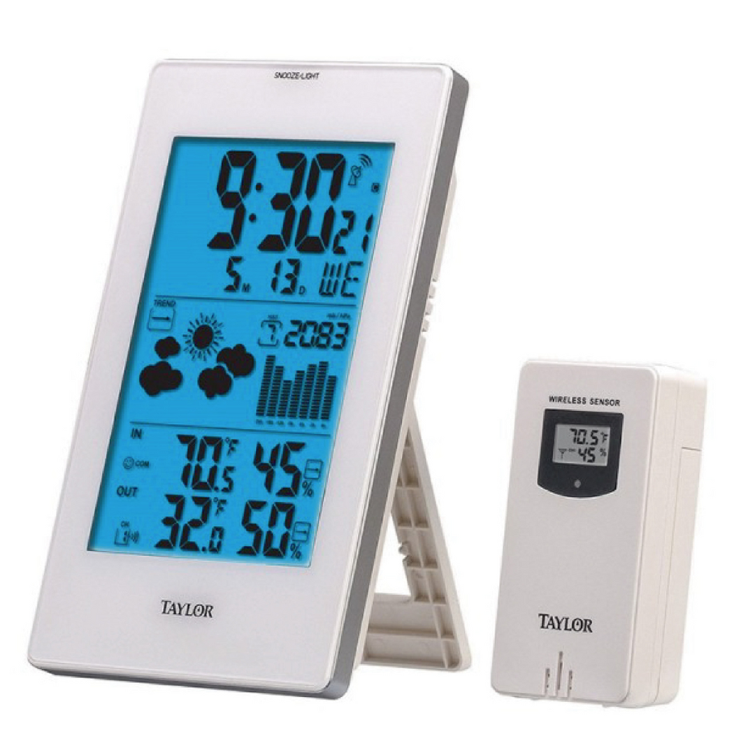Termohigrometro Inalámbrico Con Barómetro 0°C a 50°C Taylor 1735