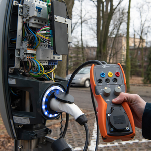 Adaptador EVSE-01 para probar estaciones de carga de vehículos