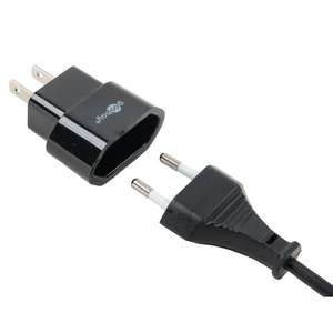 Adaptador de viaje (versión EE. UU., 2 pines), UE (CEE7/16) Tipo A (NEMA1-15)