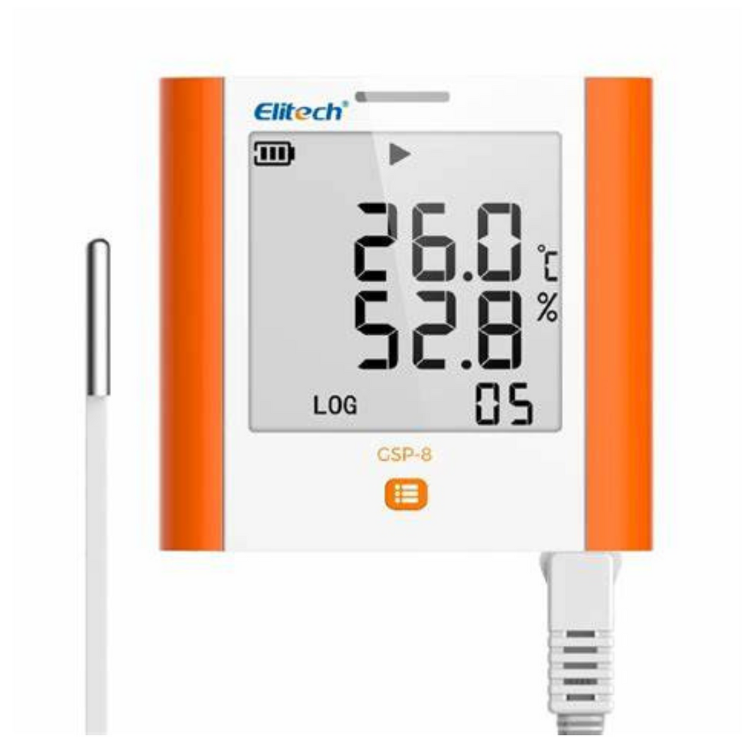 Termohigrómetro Data Logger Elitech GSP-8 -20°C a 85°C