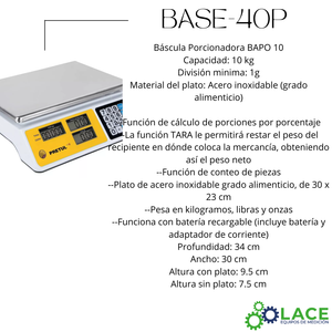 Báscula Electrónica Pretul 40kg Multifuncional 29966