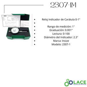 Indicador de carátula Insize 2307-1M