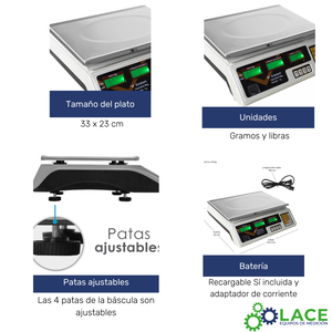 Báscula con calibración ante Ema Mkz-bas-acs209