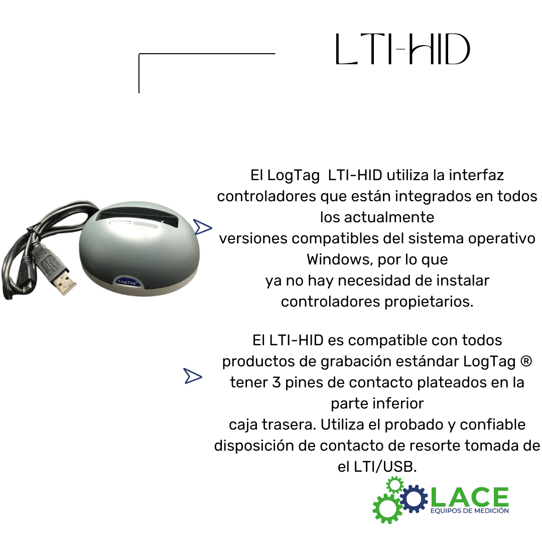 Logtag Cable LogTag LTI-HID Interfaz USB – Lace Calibración