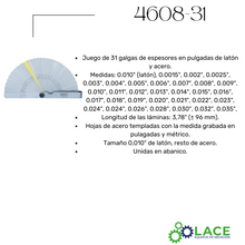 Calibrador de espesores Insize 4608-31