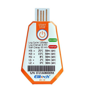 Termómetro Data Logger Elitech RC-19 USB Desechable -30°C ~70°C