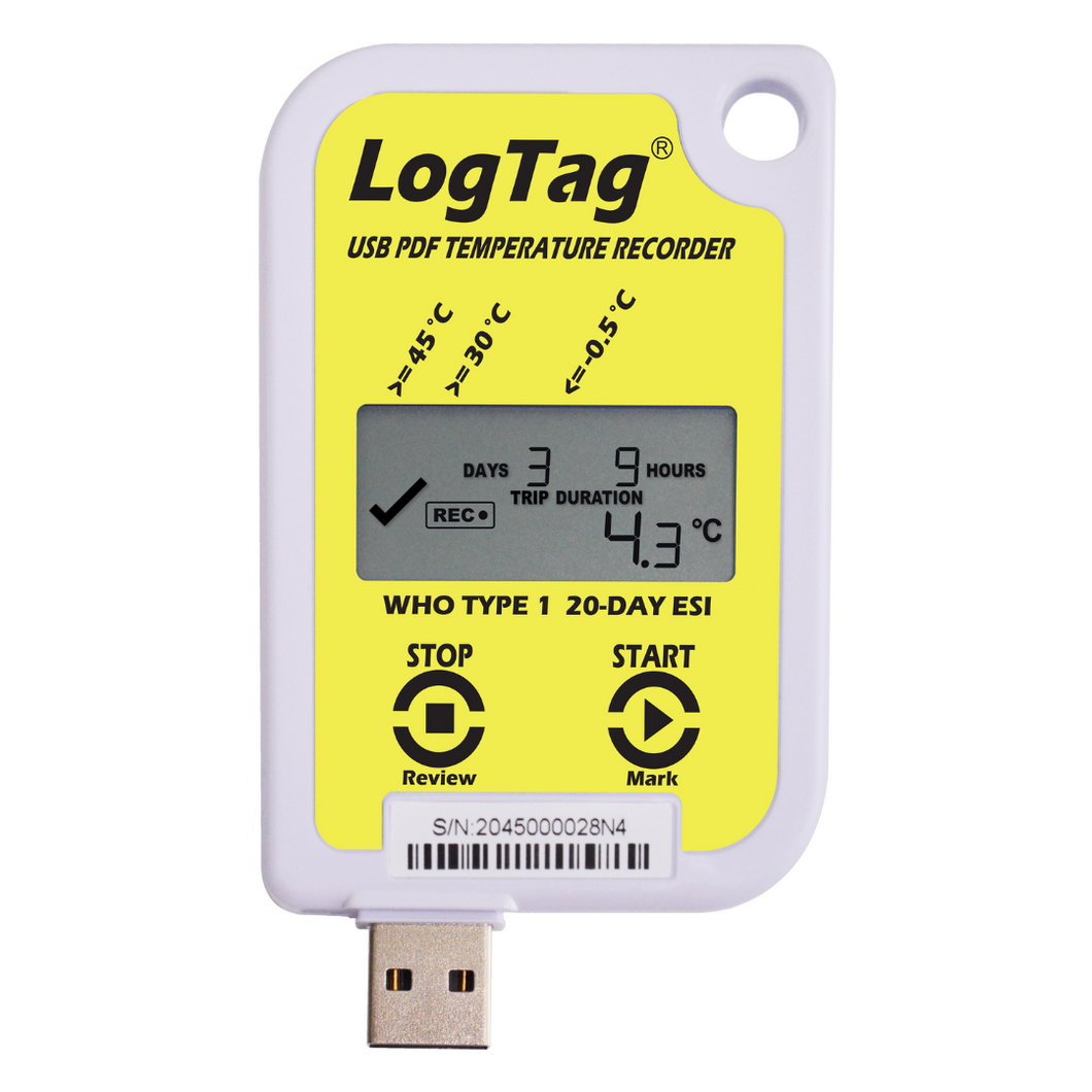 LOGTAG USRID-16WC Registrador de temperatura USB -30 °C a 60 °C.