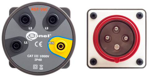 Adaptador de enchufe trifásico SONEL AGT-16C