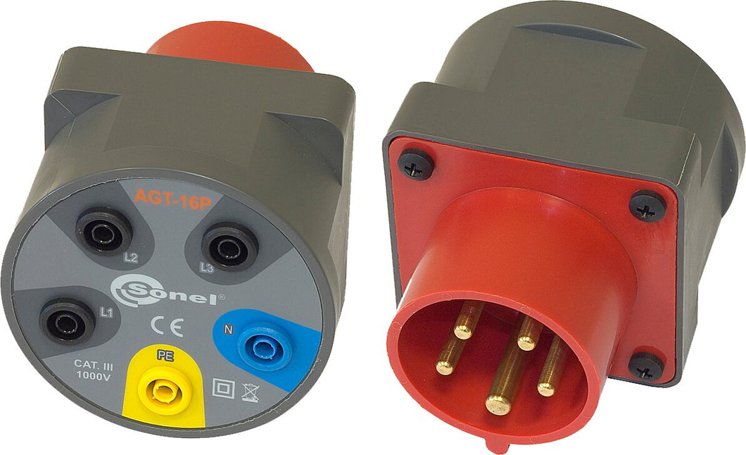 Adaptador de enchufe trifásico SONEL AGT-16P