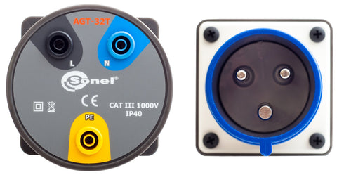 Adaptador de enchufe trifásico SONEL AGT-32T