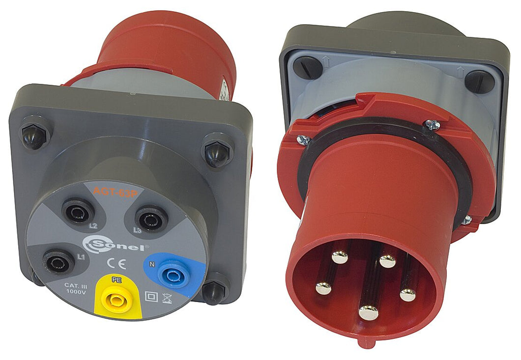 Adaptador de enchufe trifásico SONEL AGT-63P