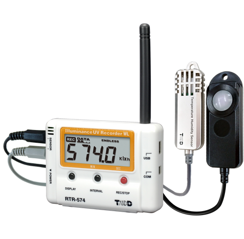 Data Logger Alta Precisión Temperatura, Humedad, Iluminancia, UV TandD RTR-574S