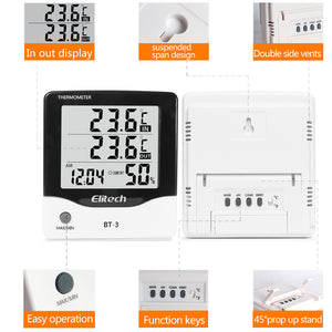 Termohigrómetro De Interior-Exterior Elitech BT-3 -50~70°C