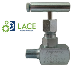 Válvula de aguja alta presión 2,500 PSI Macho-Hembra Recta Vayremex AP-MH Latón