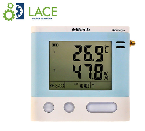 Elitech RCW-400A Data logger Temperatura y Humedad Alarma Dual