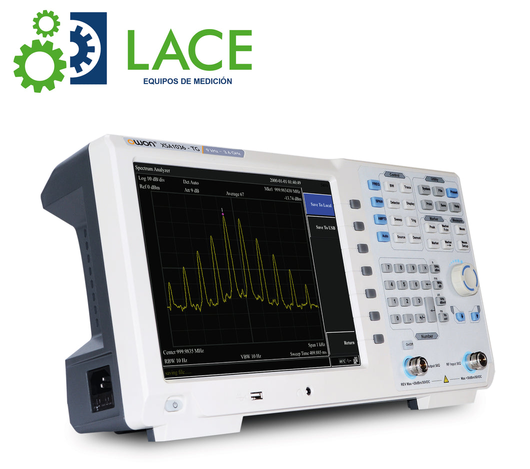 Analizador de espectro Owon XSA1036-TG