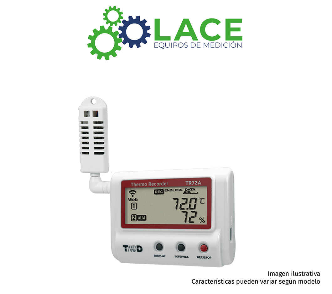 Data Logger Temperatura y Humedad WiFi TandD TR72A 0~55 °C; 10~95 %HR