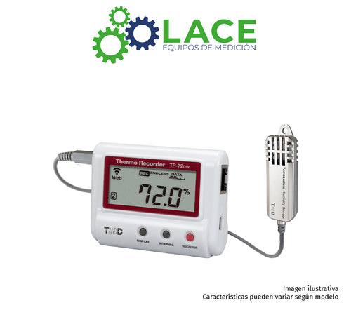 Data Logger Temperatura y Humedad LAN TandD TR-72nw-S -25~70 °C; 0~99 %HR