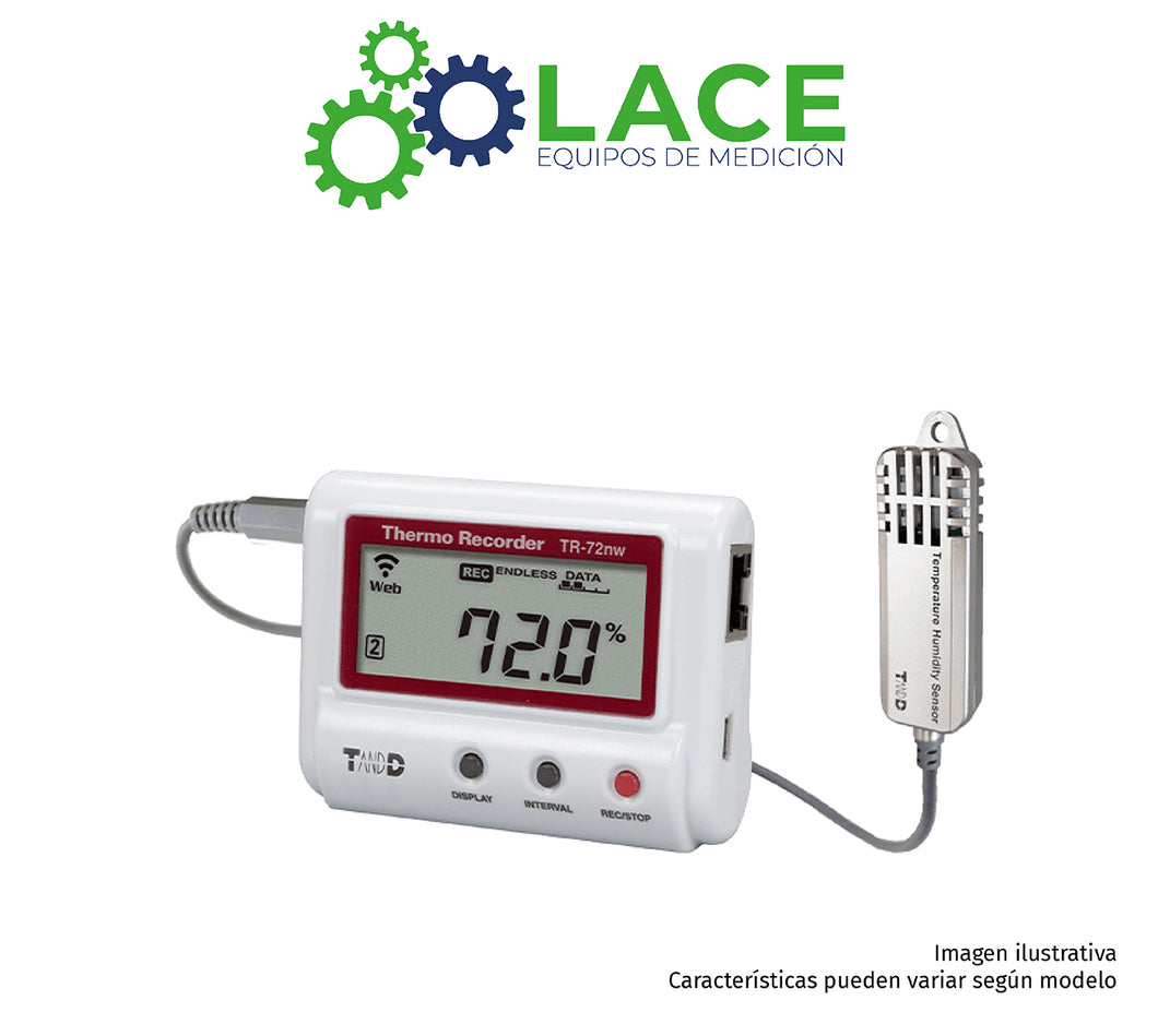 Data Logger Temperatura y Humedad LAN TandD TR-72nw-S -25~70 °C; 0~99 %HR